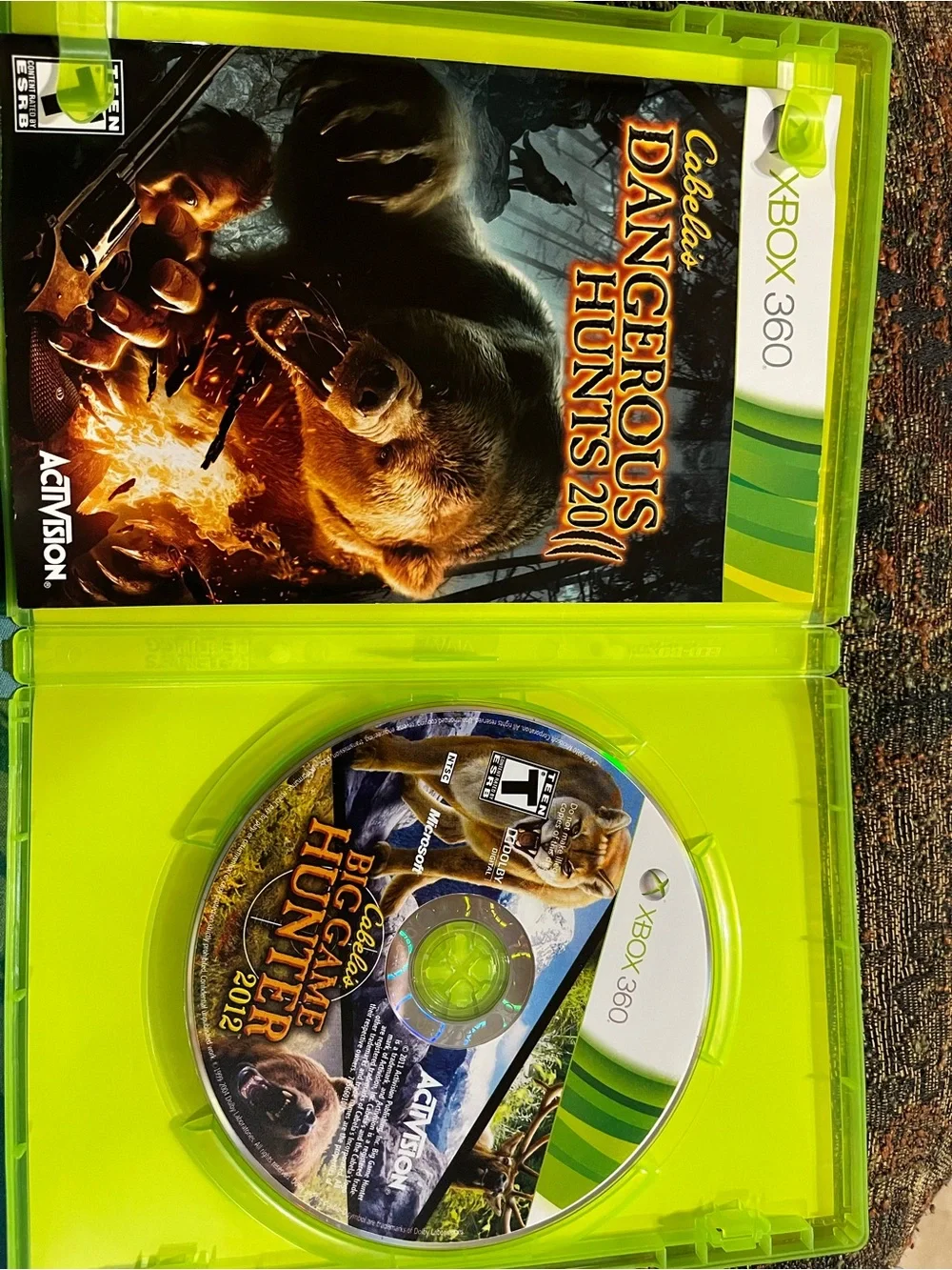 Microsoft Xbox 360 Game Back Cover — Orange, Black, Brown